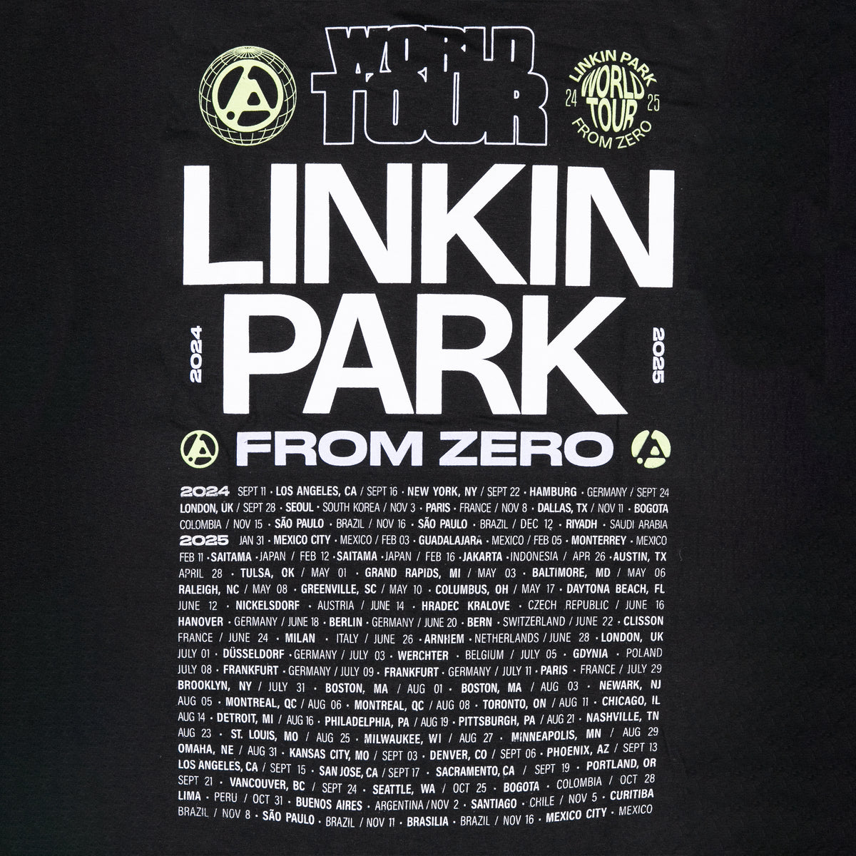 FZ World Tour 2026 Black Tee