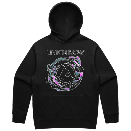 Anya AUS NZ Watercolour Black Hoodie